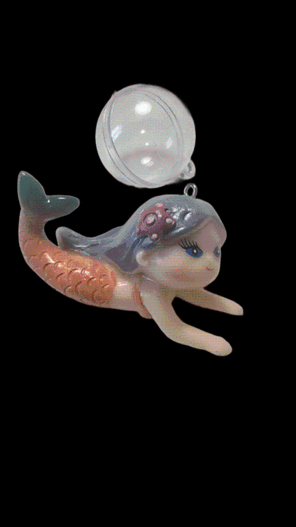 ENFEITE FLUTUANTE SEREIA DEITADA DE BRUCOS COM BOIA CORES VARIADAS