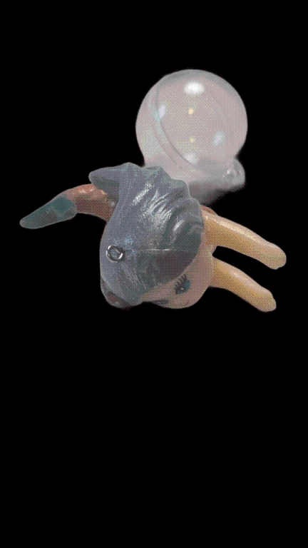 ENFEITE FLUTUANTE SEREIA DEITADA DE BRUCOS COM BOIA CORES VARIADAS