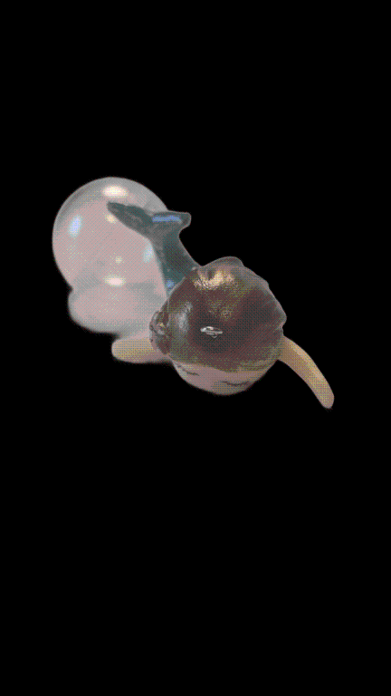 ENFEITE FLUTUANTE SEREIA NADANDO CAUDA COM BOIA CORES VARIADAS