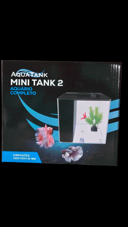 AQUARIO MINI TANK 2 COR PRETA BI-VOLT USB FILTRO + LED