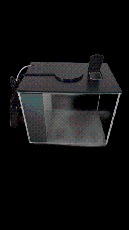 AQUARIO MINI TANK 2 COR PRETA BI-VOLT USB FILTRO + LED