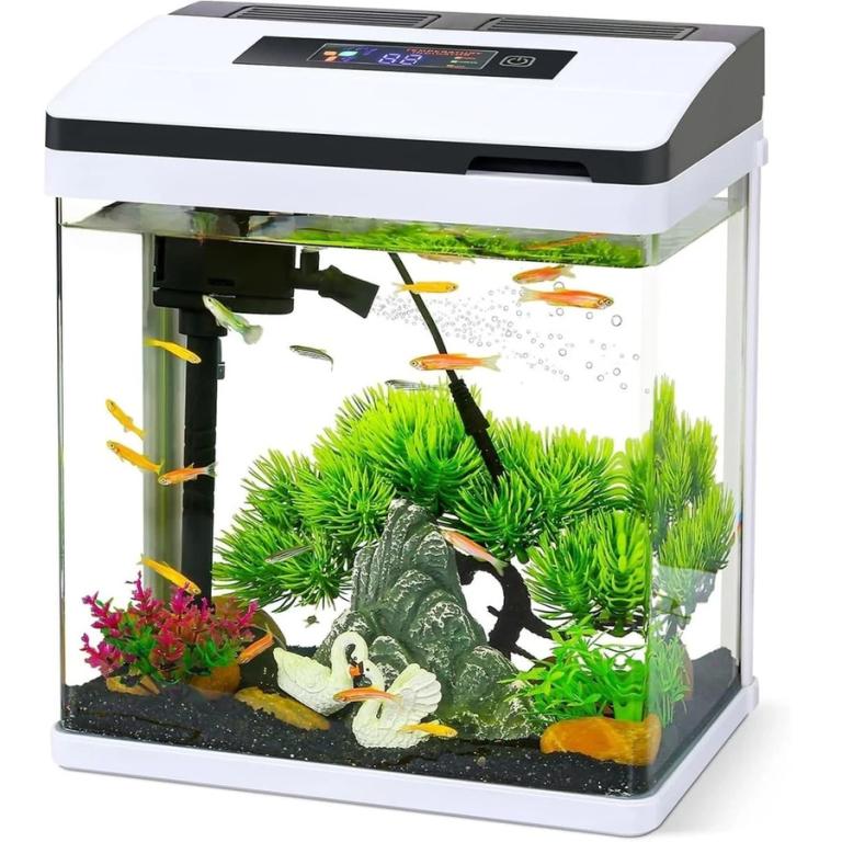 AQUARIO AF-245 C/ SIST. DE FILTRAGEM, LUMINARIA TOUCH C/ VARIOS CENARIOS TERMOMETRO DIG. 110V BRANCO 8,5LT