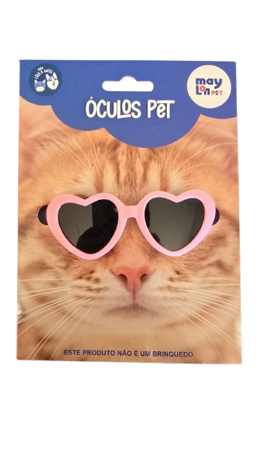 OCULOS PET CORACAO 6,2CM CORES SORTIDAS C/10