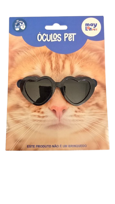 OCULOS PET CORACAO 6,2CM CORES SORTIDAS