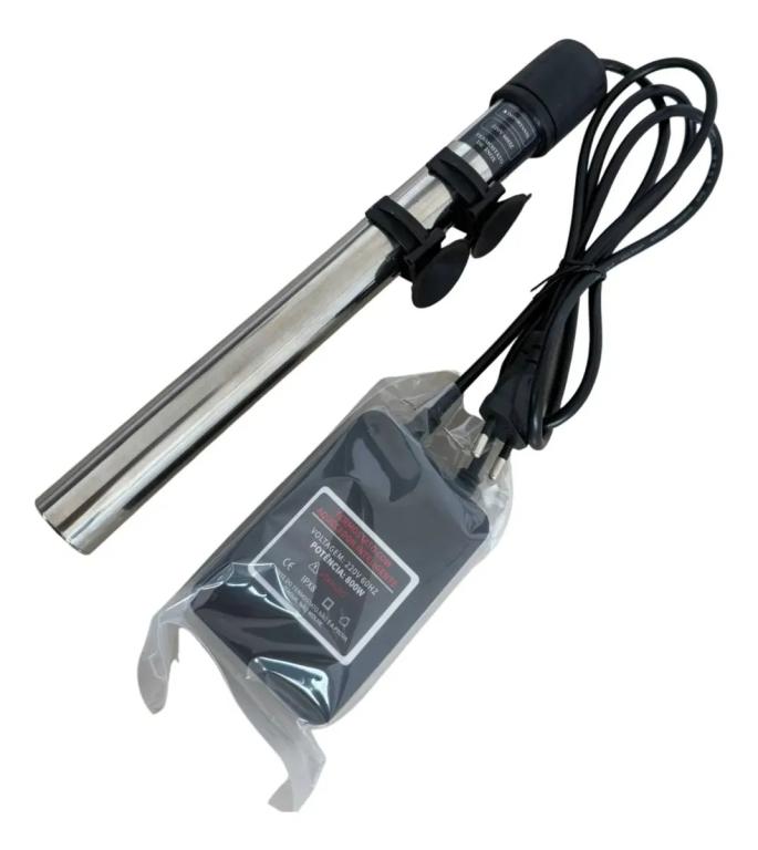 TERMOSTATO C/AQUECEDOR 800W 110V INOX RESISTENTE CHOQUE TERMICO