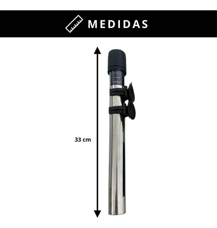 TERMOSTATO C/AQUECEDOR 800W 110V INOX RESISTENTE CHOQUE TERMICO