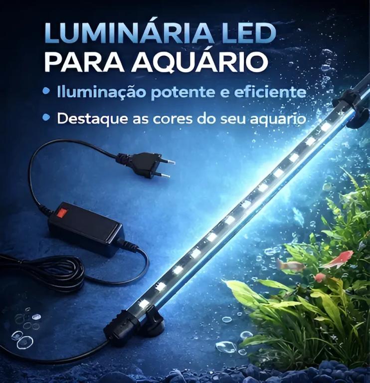 LAMPADA LED SUBMERSA T-4 80CM 2 VIAS 3 CORES 110V