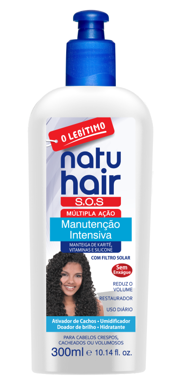 CREME PARA PENTEAR NATUHAIR SOS MANUTENCAO INTENSIVA 300ML