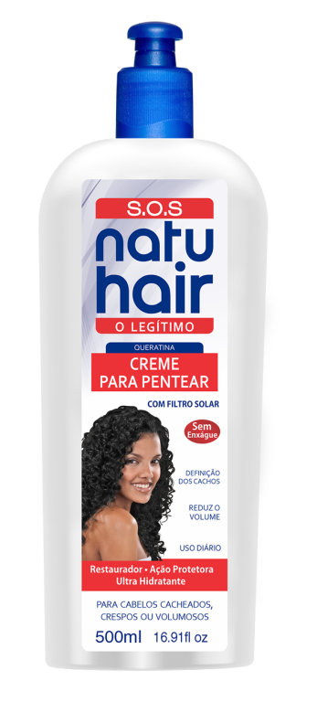 CREME PARA PENTEAR COM FILTRO SOLAR NATUHAIR SOS 500ML