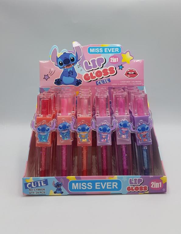 LIP GLOSS CUTE 2 IN 1 STITCH MISS EVER