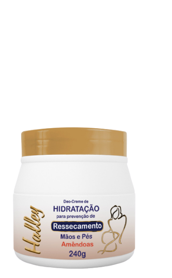 CREME DE HIDRATAÇÃO, PREVENÇÃO DE RESSECAMENTO AMENDOAS HALLEY 240g (33000)