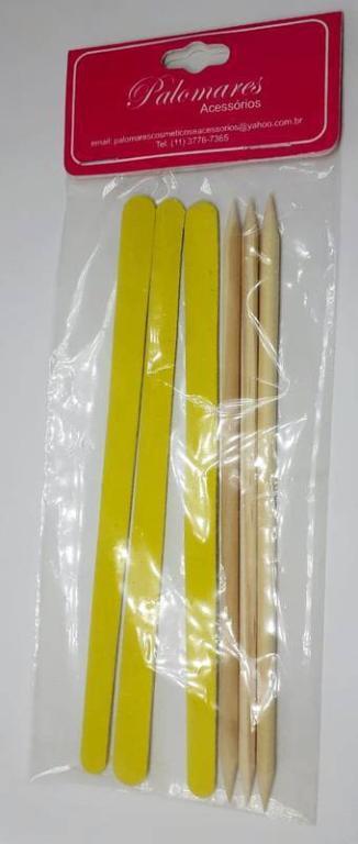KIT MANICURE 3 PALITOS 3 LIXAS CANARIO PC COM 12