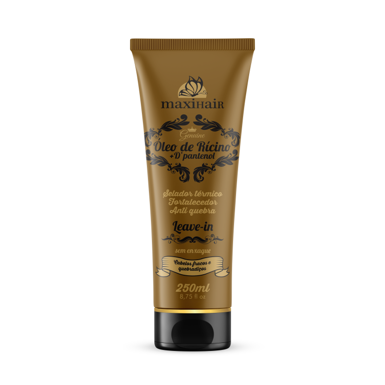 LEAVE -IN MAXI HAIR - ÓLEO DE RICINO + D' PANTENOL - 250ml