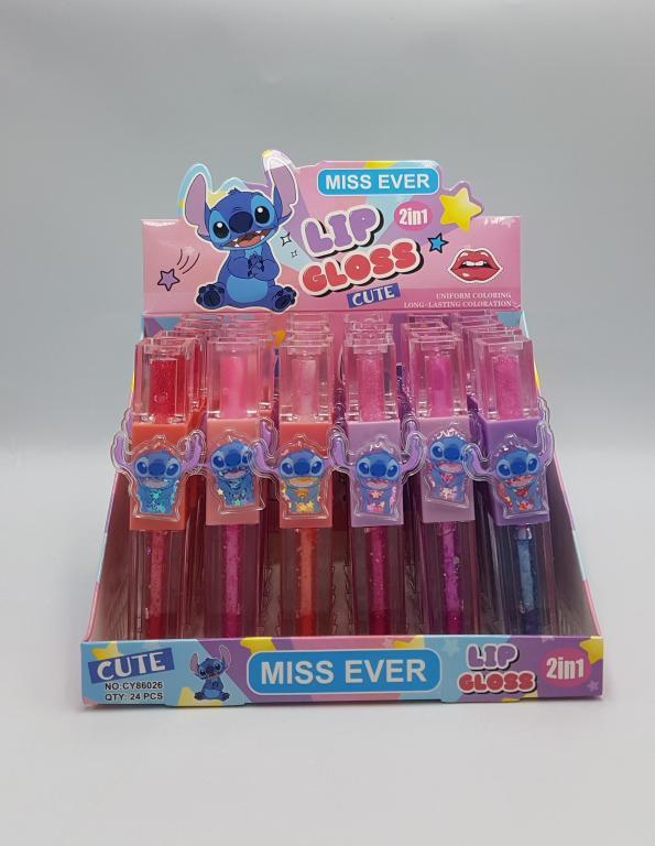 LIP GLOSS CUTE 2 IN 1 STITCH MISS EVER