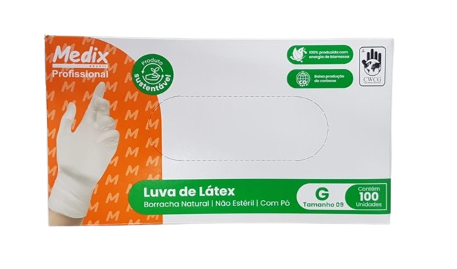 LUVAS DE LATEX TAMANHO G c/100