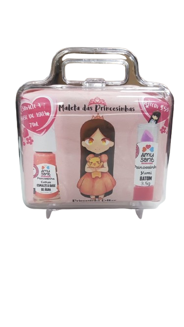 MALETA DE MAQUIAGEM PRINCESINHA ESTHER ESMALTE + BATOM AMUSANT