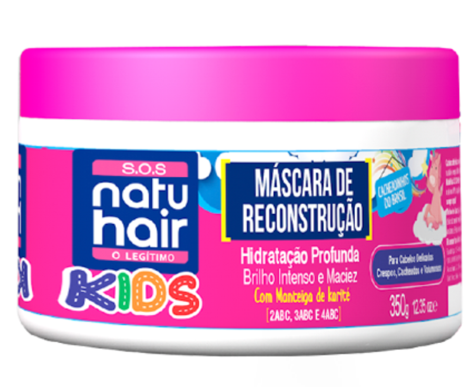 MASCARA DE RECONSTRUCAO NATUHAIR SOS KIDS COND 350G