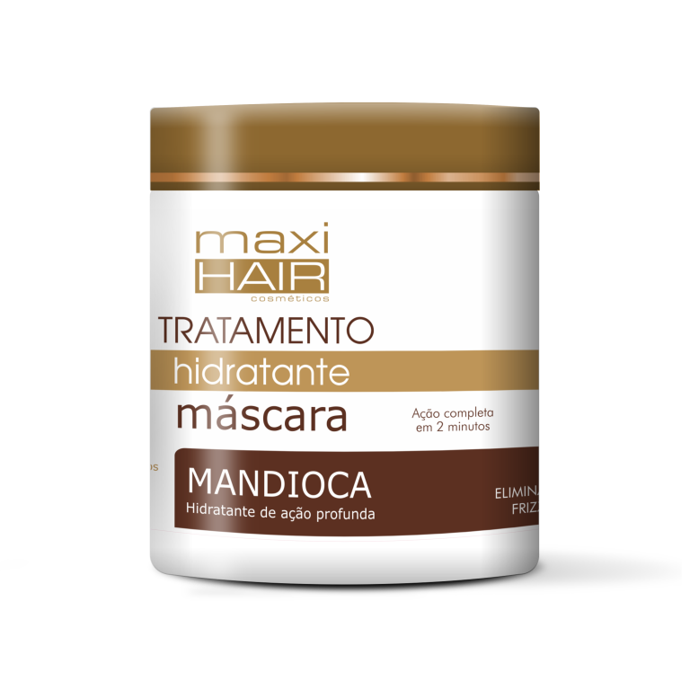 MASCARA MAXI HAIR - MANDIOCA TRAT. HIDRATANTE - 500g