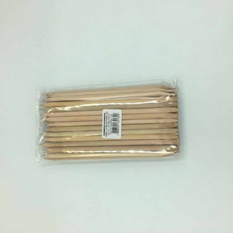 PALITO JATOBA PONTA INOX E CHANFRA C/ 50 - (REF 132)