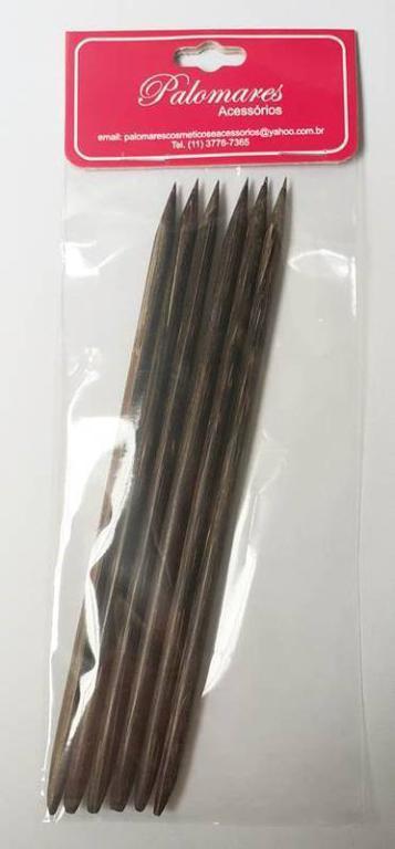 PALITO MANICURE TUCUN PONTA CHANFRA C/ 6