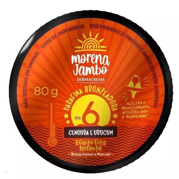 PARAFINA BRONZE MORENA JAMBO 80G CENOURA E URUCUM DERMACREAM