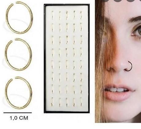 PIERCING DE NARIZ ARGOLINHA DIVERSOS CAIXA COM 40