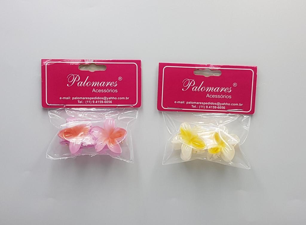 PIRANHA DE CABELO FLORZINHA PAR PEQUENO