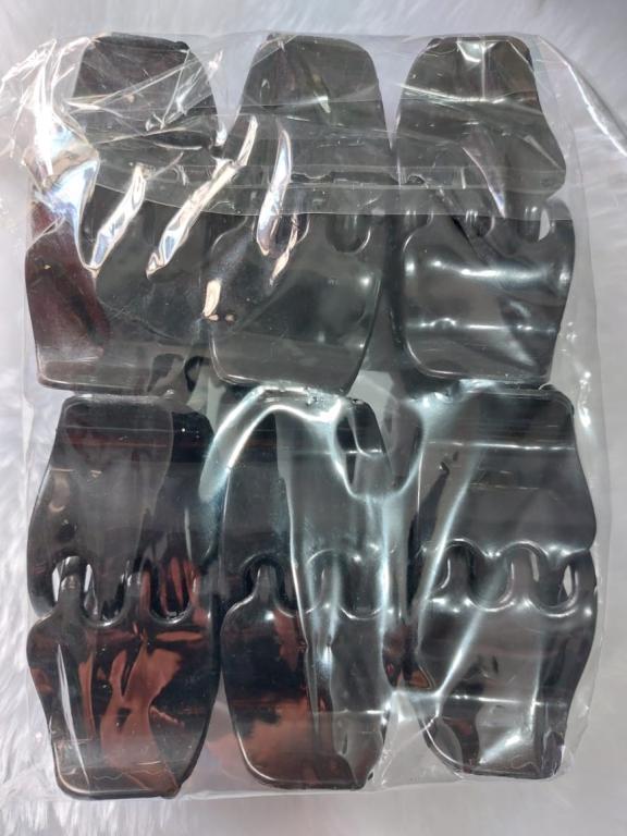 PIRANHA DE CABELO TRIDENTE MINI - C/ 12 - PRETA