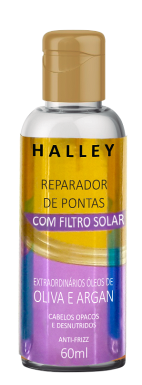 REPARADOR DE PONTAS - HALLEY - OLEO DE OLIVA E ARGAN 60ml (12800)