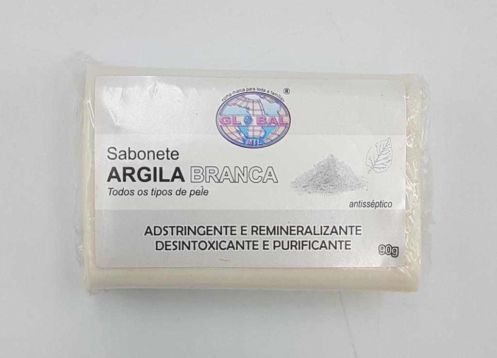 SABONETE GLOBAL MIL 90g - ARGILA BRANCA