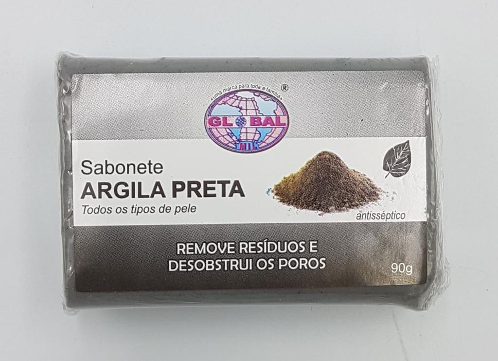 SABONETE GLOBAL MIL 90g - ARGILA PRETA