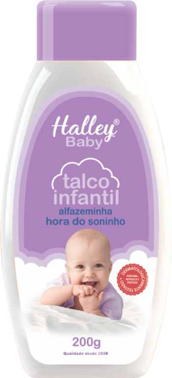 TALCO INFANTIL ALFAZEMINHA HALLEY BABY (HORA SONINHO) 200g (34700)