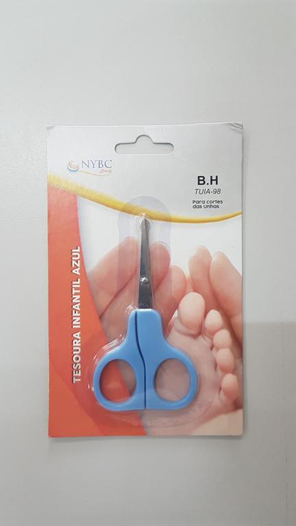 TESOURA INFANTIL CABO PLASTICO AZUL