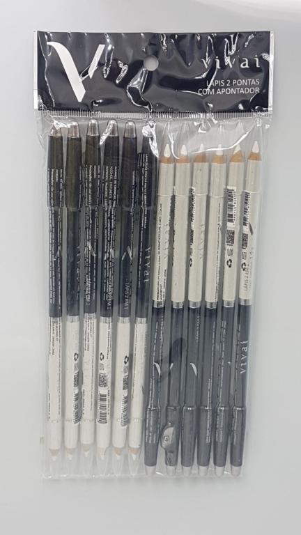 LAPIS DE OLHO VIVAI 2 PONTAS COM APONTADOR
