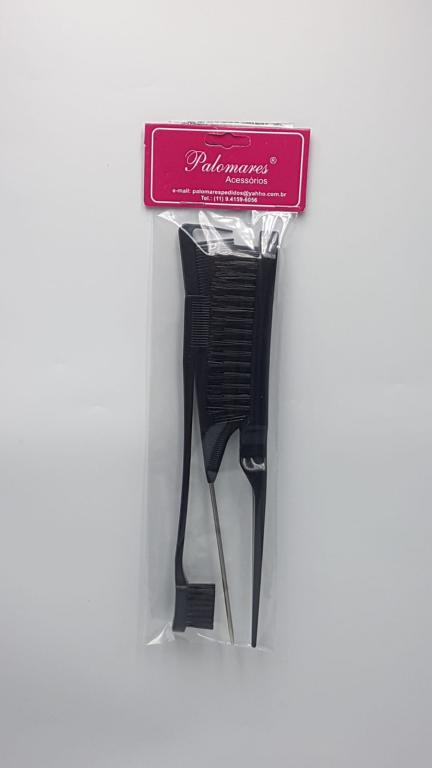 KIT PENTE E ESCOVA BABY HAIR 3 PEÇAS