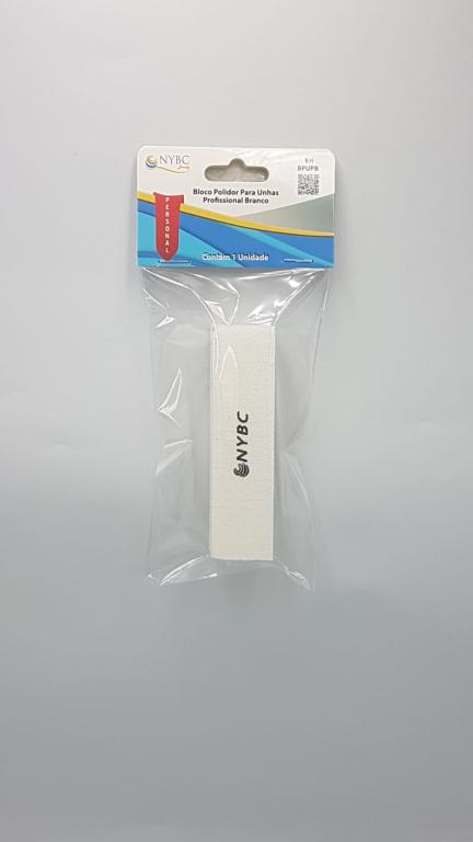 BLOCO POLIDOR PARA UNHAS PROFISSIONAL BRANCO NYBC