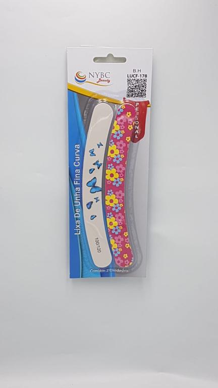 LIXA DE UNHA FINA CURVA CARTELA COM 2 NYBC