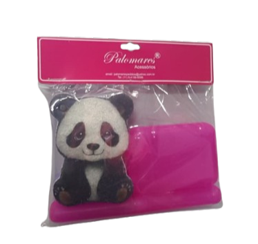 KIT BANHO INFANTIL PANDA - SABONETEIRA+PORTA-ESCOVA+BUCHA