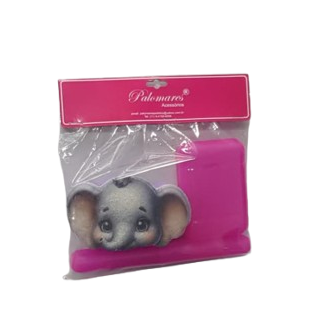 KIT BANHO INFANTIL ELEFANTINHO - SABONETEIRA+PORTA-ESCOVA+BUCHA