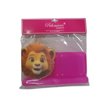 KIT BANHO INFANTIL LEÃOZINHO - SABONETEIRA+PORTA-ESCOVA+BUCHA