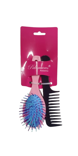 KIT ESCOVA OVAL CANDY E PENTE ESPETÁCULO BABY