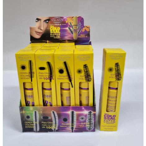 MASCARA P/ CILIOS COLOSSAL SUPER VOLUME AMARELA YALANNI