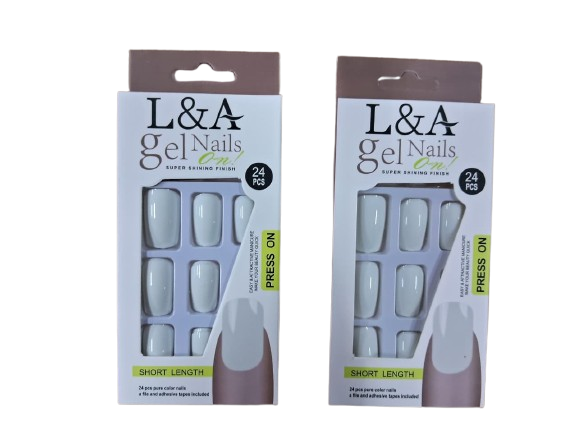 UNHA POSTIÇA CX BRANCA C/ 12 - (Não acompanha cola)