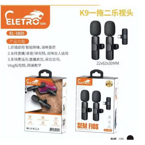 Microfone Wireless Lapela Profissional Recarregável Redução Ruídos Para Android ALTOMEX