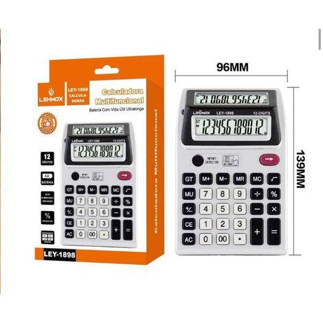 CALCULADORA MULTIFUNCIONAL 12 DÍGITOS DUPLO VISOR LEHMOX