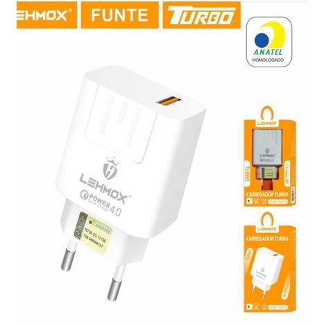 Fonte Tomada USB De Celular Turbo Power 4.0 30W - LEHMOX