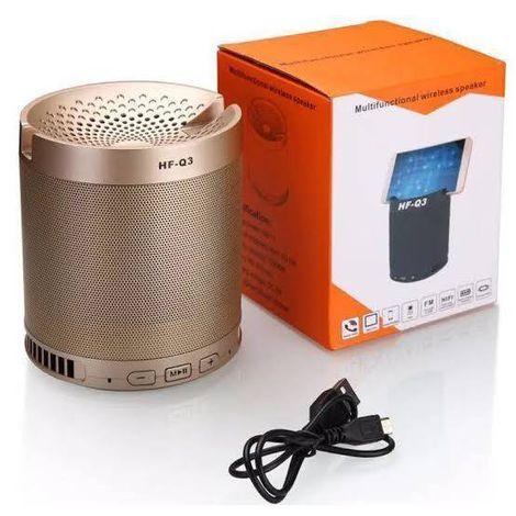 Caixa de Som Bluetooth com suporte para celular 5W - HF-Q3 Original ( Pesada ) KAPBOM