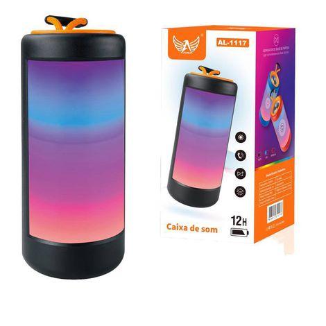 Caixa De Som Toda Led RGB Colorido 12H Portatil Bluetooth - Altomex