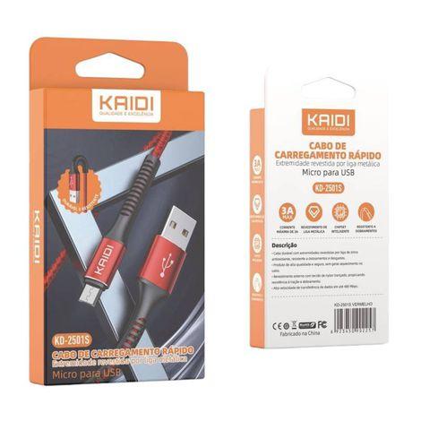 Cabo De Celular Micro - V8 Reforçado Premium KAIDI
