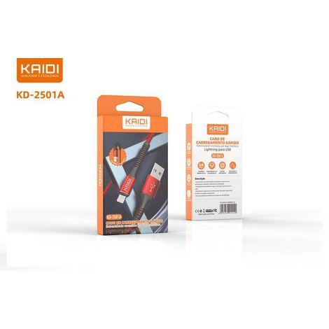 Cabo De Celular Rápido IPhone IOS Reforçado Premium KAIDI